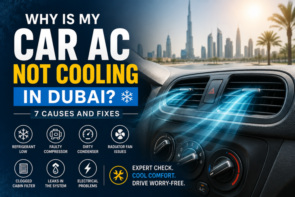 Why Is My Car AC Not Cooling in Dubai 7 Causes and Fixes
